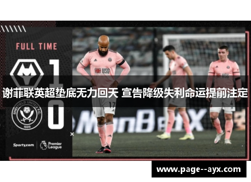 谢菲联英超垫底无力回天 宣告降级失利命运提前注定 谢菲联英超垫底无力回天 宣告降级失利命运提前注定