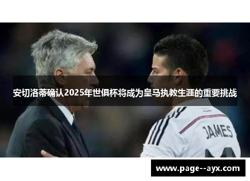 安切洛蒂确认2025年世俱杯将成为皇马执教生涯的重要挑战